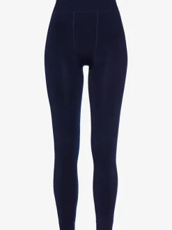 Leggings thermiques avec doublure polaire et bords-côtes décoratifs