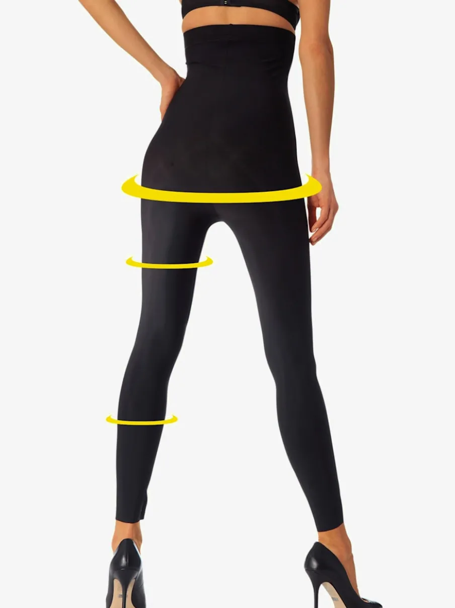 Legging taille haute à effet modelant et opaque