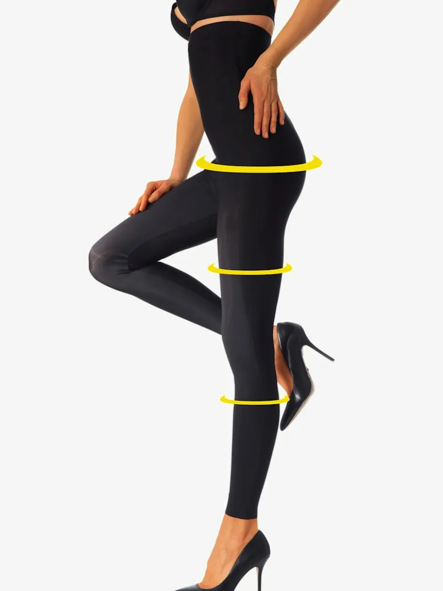 Legging taille haute à effet modelant et opaque