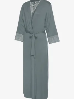 Élégant kimono maxi avec détails en dentelle