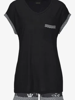 Élégant pyjama court en viscose