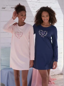 Lot de 2 chemises de nuit courtes