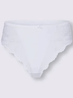 Lot de deux slips avec empiècements en dentelle transparents