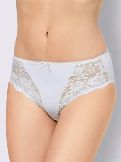 Lot de deux slips avec empiècements en dentelle transparents