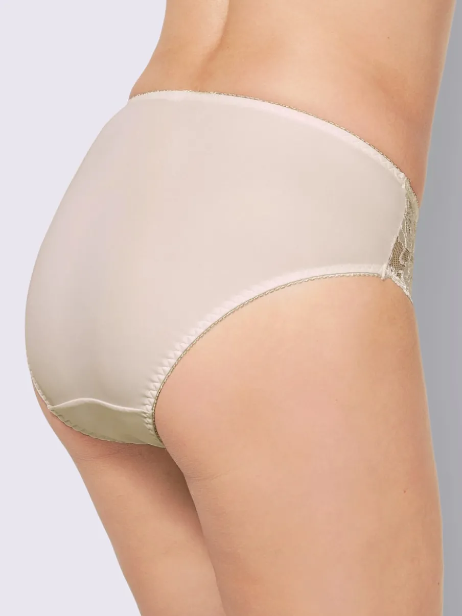 Lot de deux slips avec empiècements en dentelle transparents