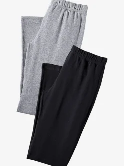 Lot de 2 leggings basiques 3/4 en coton doux