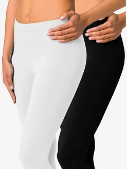 Lot de 2 leggings basiques 3/4 en coton doux