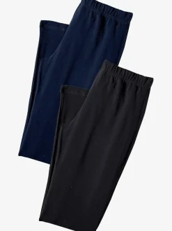 Lot de 2 leggings en coton doux avec élasticité