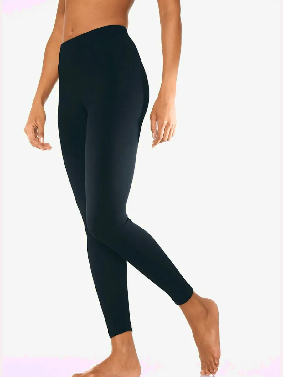 Lot de 2 leggings en coton doux avec élasticité