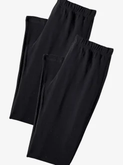 Lot de 2 leggings en coton doux avec élasticité