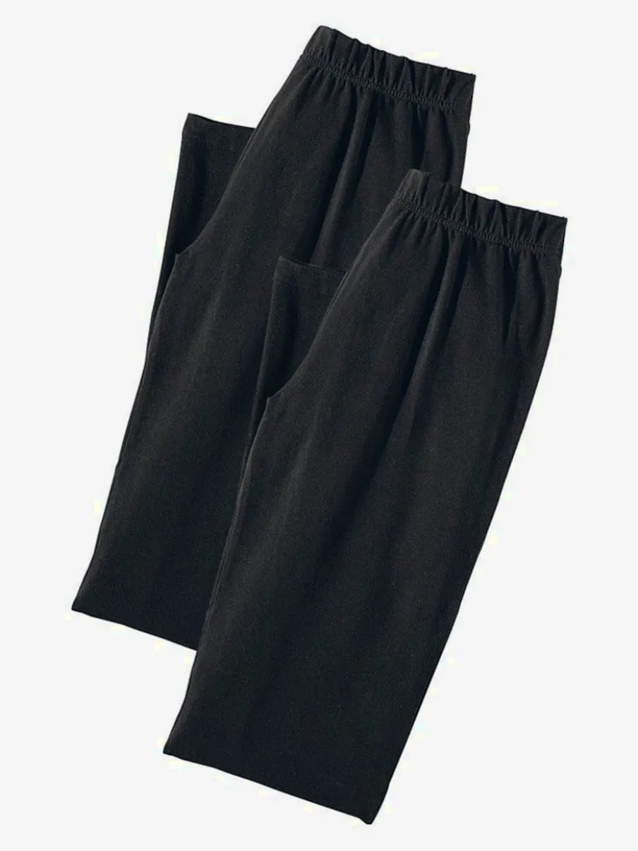 Lot de 2 pantalons basiques longueur 3/4 très confortables