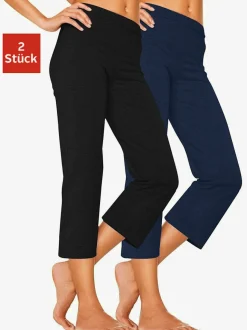 Lot de 2 pantalons basiques longueur 3/4 très confortables