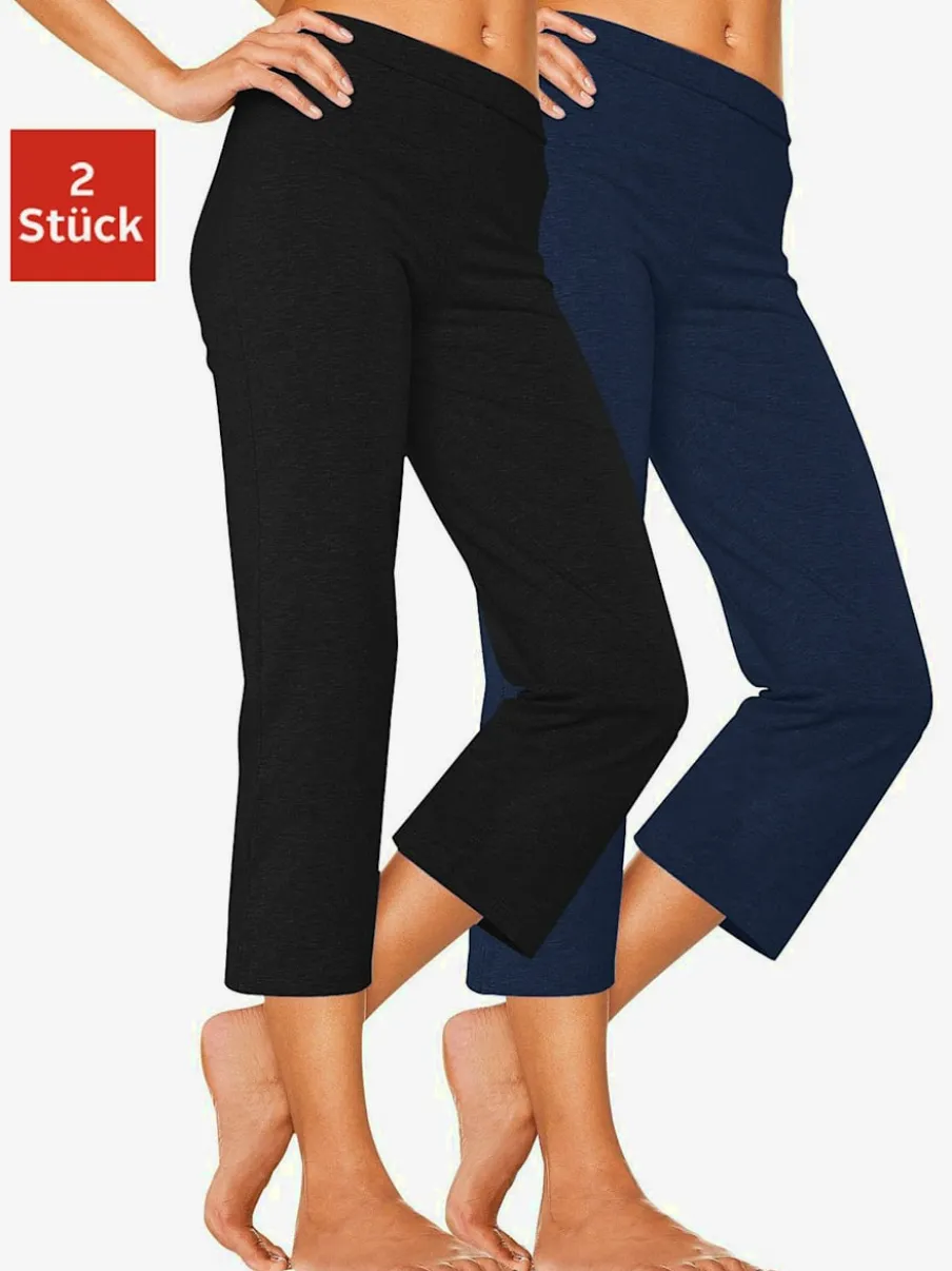 Lot de 2 pantalons basiques longueur 3/4 très confortables