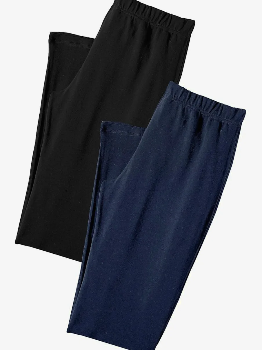 Lot de 2 pantalons basiques longueur 3/4 très confortables