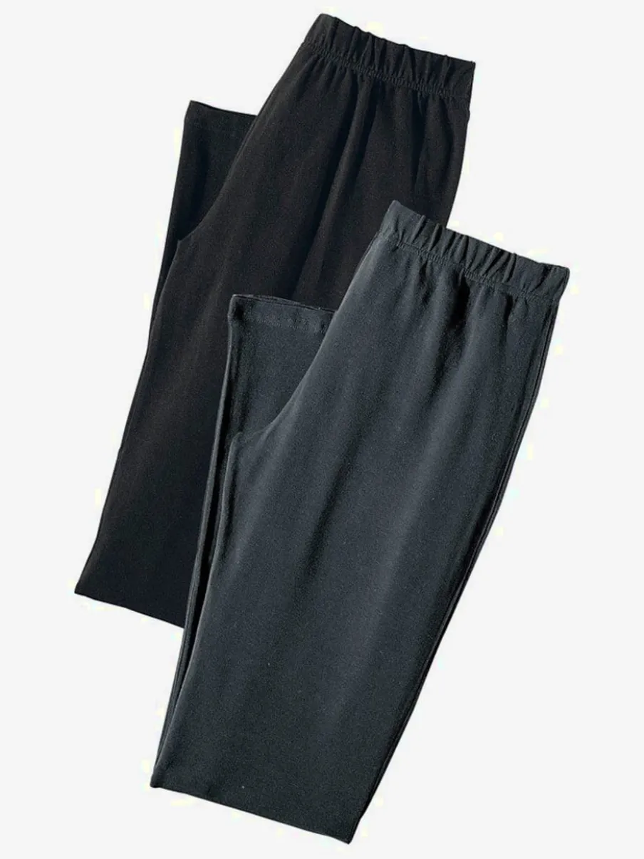 Lot de 2 pantalons basiques longueur 3/4 très confortables