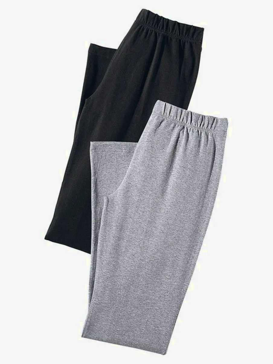 Lot de 2 pantalons basiques longueur 3/4 très confortables