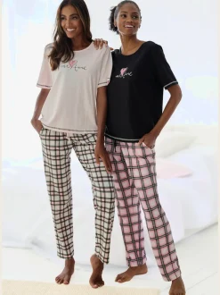 Lot de 2 pyjamas avec imprimé devant