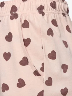 Lot de 2 pyjamas courts avec joli imprimé cœur