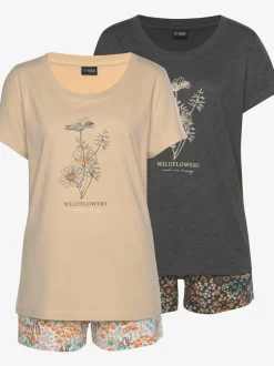 Lot de 2 pyjamas courts confortables