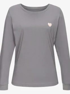Lot de 2 pyjamas longs avec motif cœur