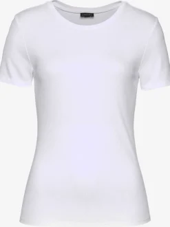 Lot de 2 T-shirts à encolure ronde et manches courtes en viscose côtelée