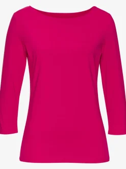 Lot de 2 T-shirts Lascana avec encolure en U et manches 3/4