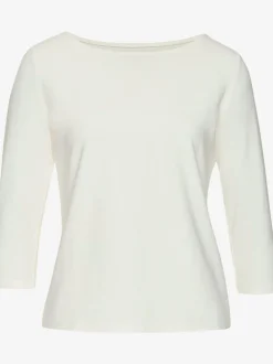 Lot de 2 T-shirts Lascana avec encolure en U et manches 3/4