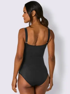 Maillot de bain ajusté avec empiècements contrastés et bonnets confortables