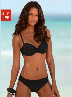 Maillot de bain à armatures avec fronces et bretelles réglables