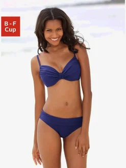 Maillot de bain à armatures avec fronces et bretelles réglables