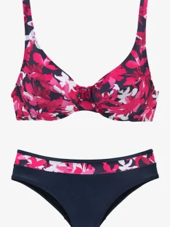 Maillot de bain à armatures avec bretelles réglables fleuries