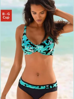 Maillot de bain à armatures avec bretelles réglables fleuries