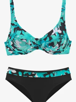 Maillot de bain à armatures avec bretelles réglables fleuries