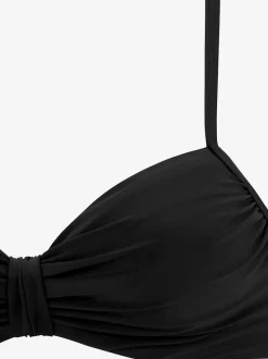 Maillot de bain à armatures avec débardeur à bretelles ajustables et bas taille haute avec fronces
