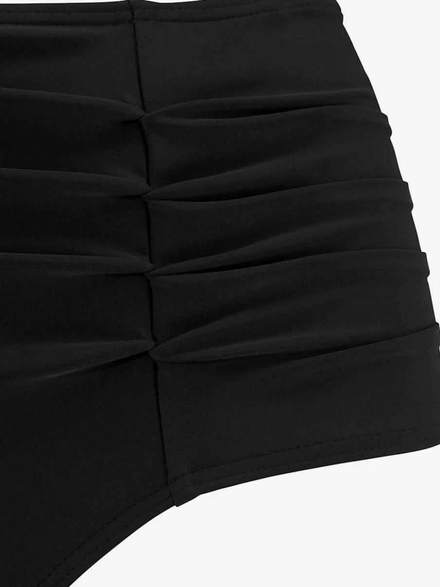 Maillot de bain à armatures avec débardeur à bretelles ajustables et bas taille haute avec fronces