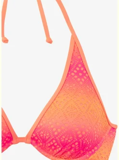 Maillot de bain à armatures avec broderie ajourée et liens à nouer