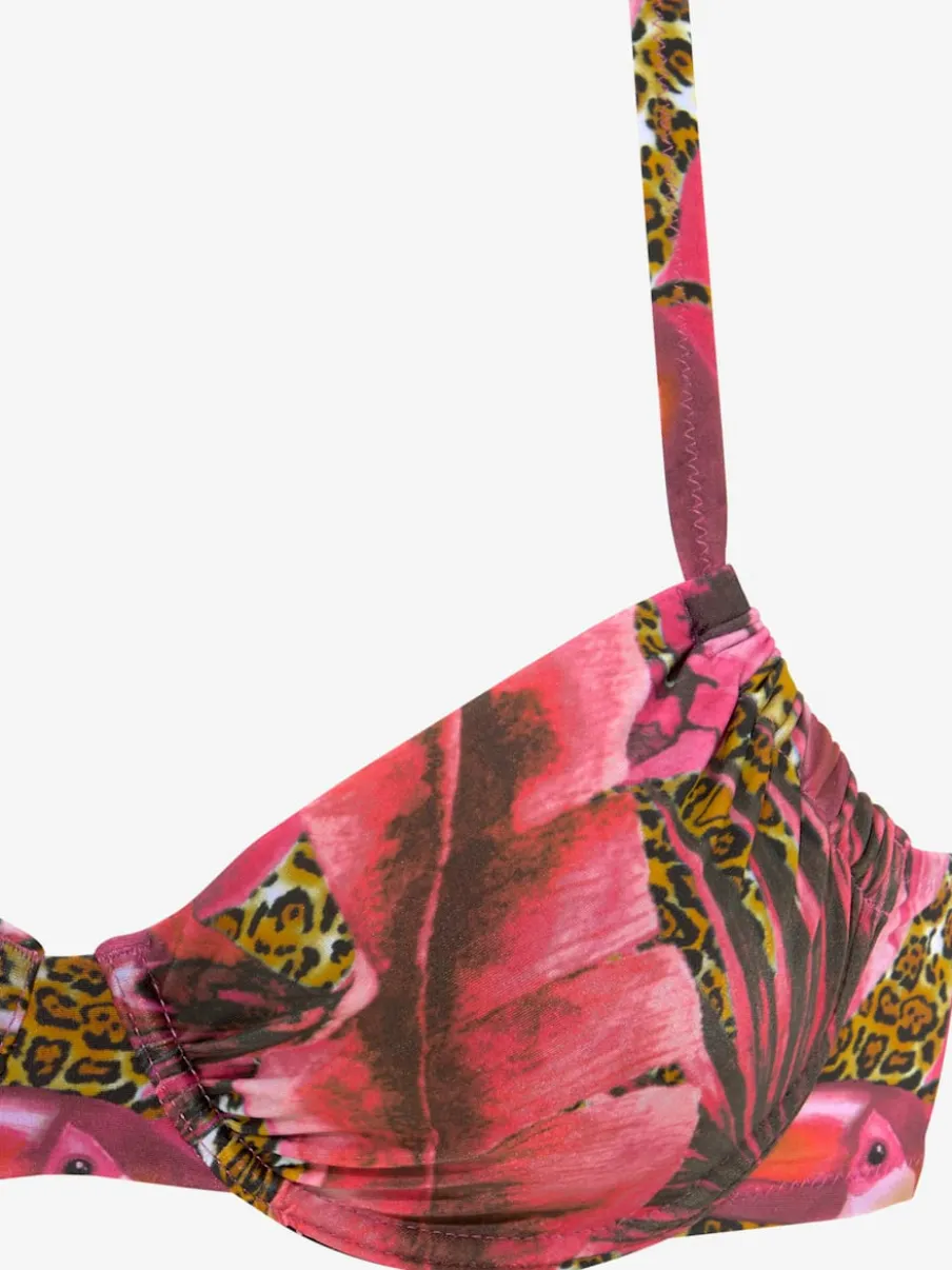 Maillot de bain à armatures avec bretelles réglables et motifs jungle
