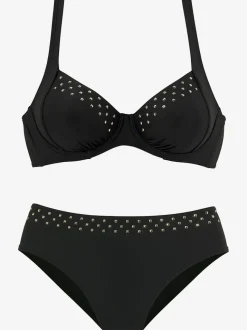 Maillot de bain à armatures avec bretelles réglables et rivets