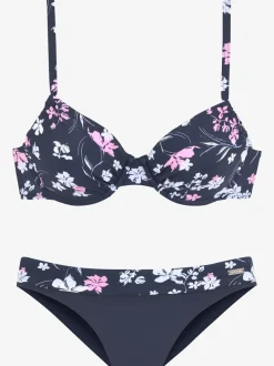 Maillot de bain à armatures avec imprimé floral et bretelles réglables