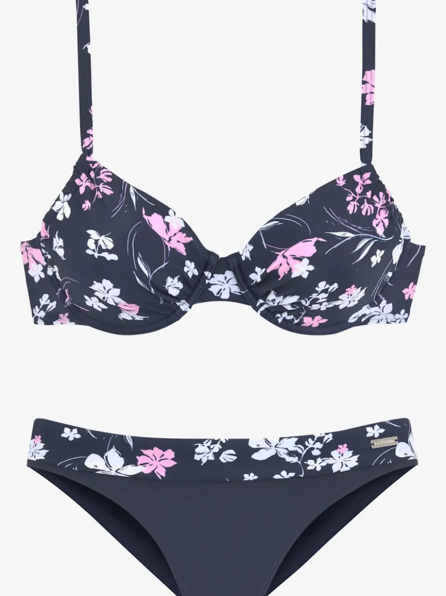 Maillot de bain à armatures avec imprimé floral et bretelles réglables