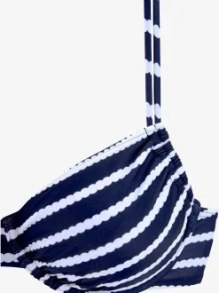 Maillot de bain à armatures avec rayures et bretelles réglables