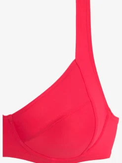 Maillot de bain à armatures avec bretelles réglables et ceinture haute.