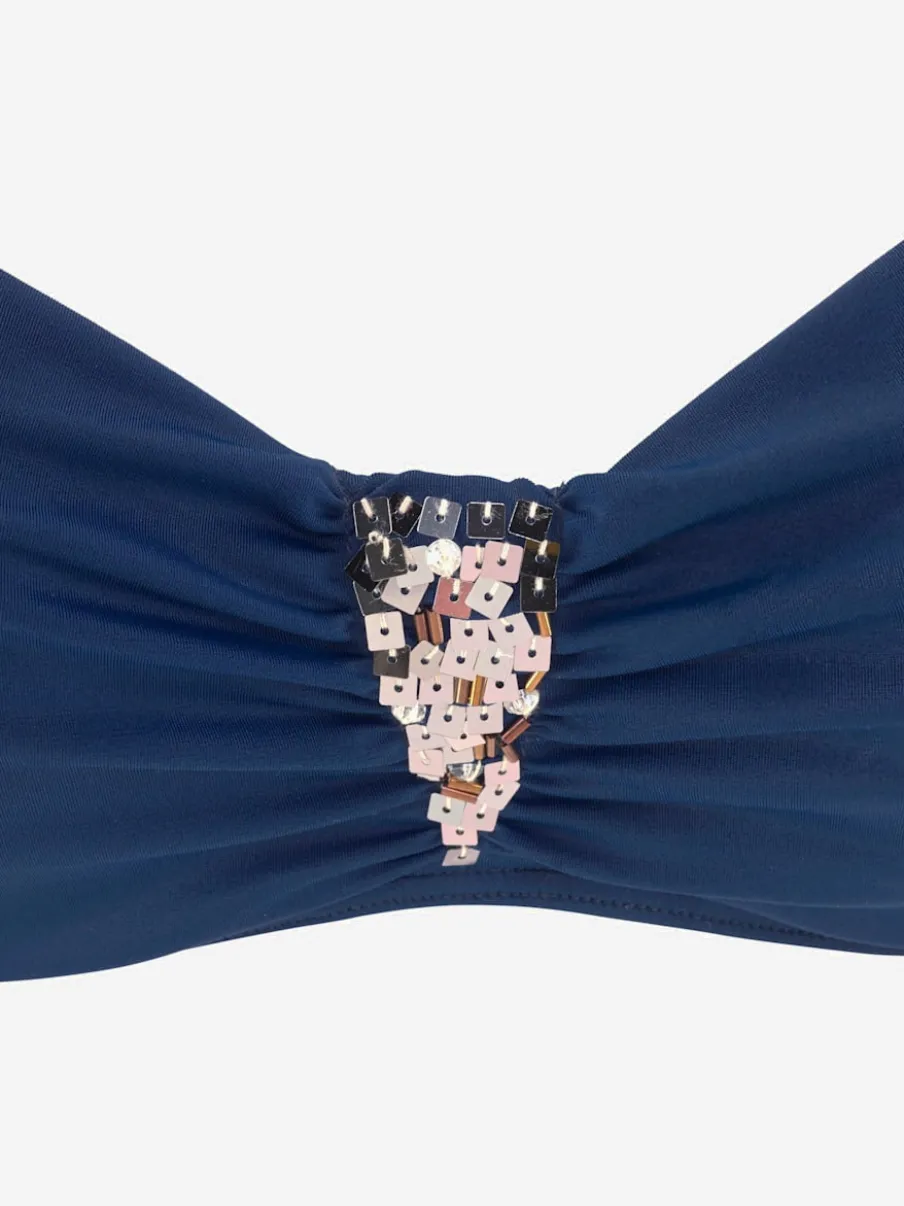 Maillot de bain à armatures avec paillettes et bretelles réglables