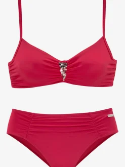Maillot de bain à armatures avec paillettes et bretelles réglables