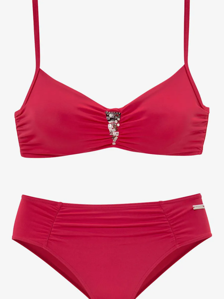 Maillot de bain à armatures avec paillettes et bretelles réglables