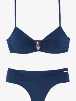 Maillot de bain à armatures avec paillettes et bretelles réglables