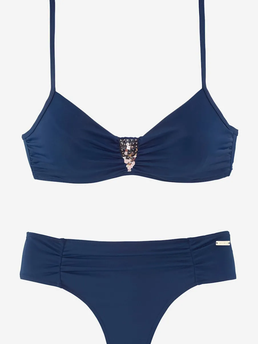 Maillot de bain à armatures avec paillettes et bretelles réglables