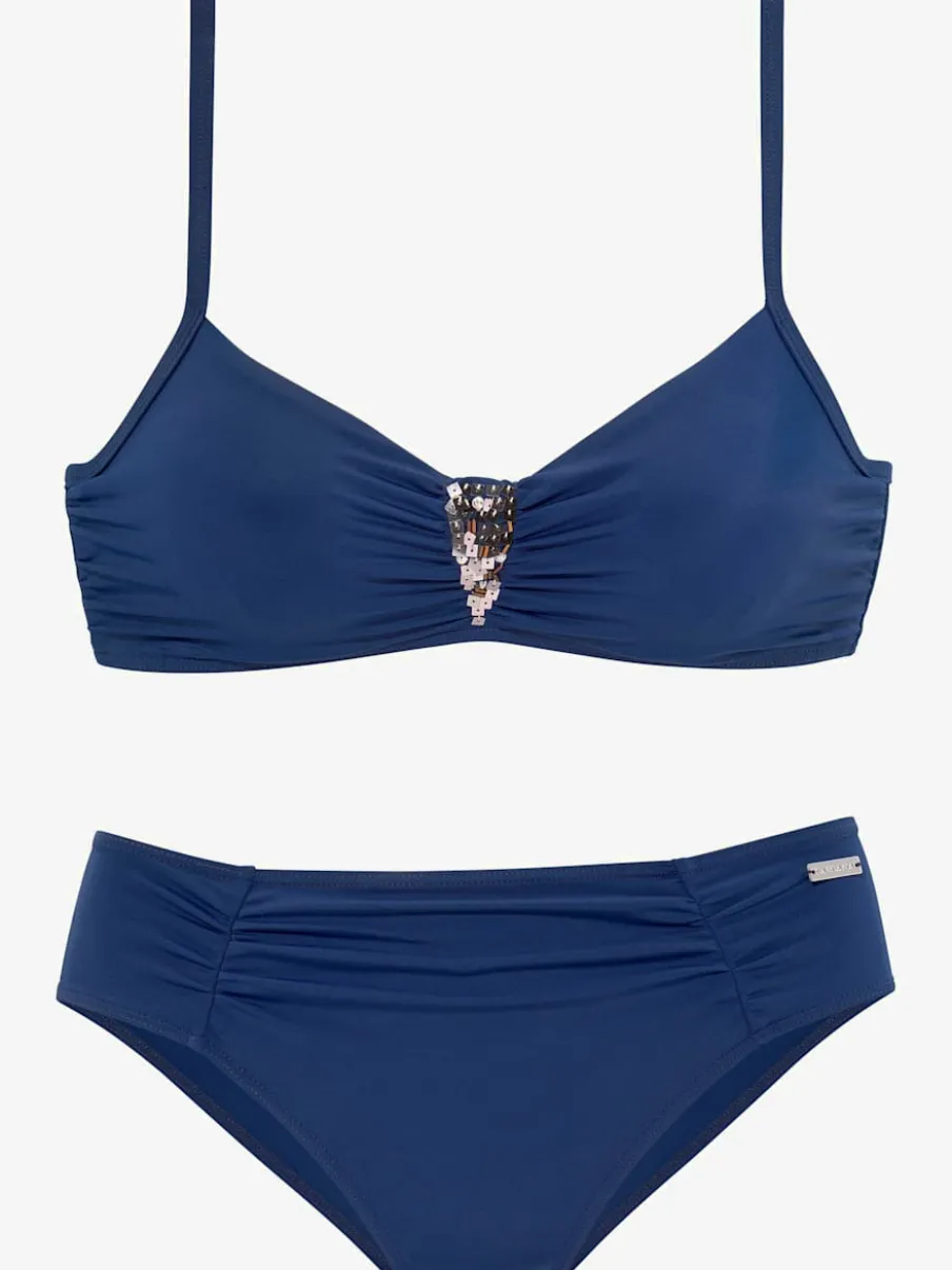 Maillot de bain à armatures avec paillettes et bretelles réglables
