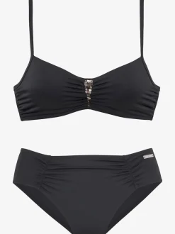 Maillot de bain à armatures avec paillettes et bretelles réglables