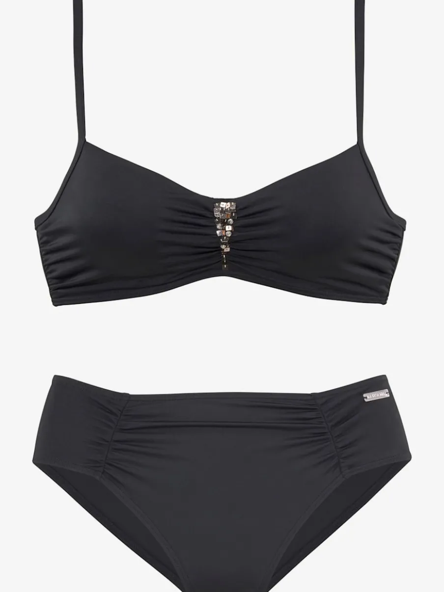 Maillot de bain à armatures avec paillettes et bretelles réglables